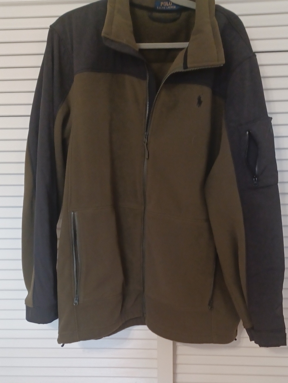 Polo by Ralph Lauren Men's Olive & Charcoal Full-Zip Jacket